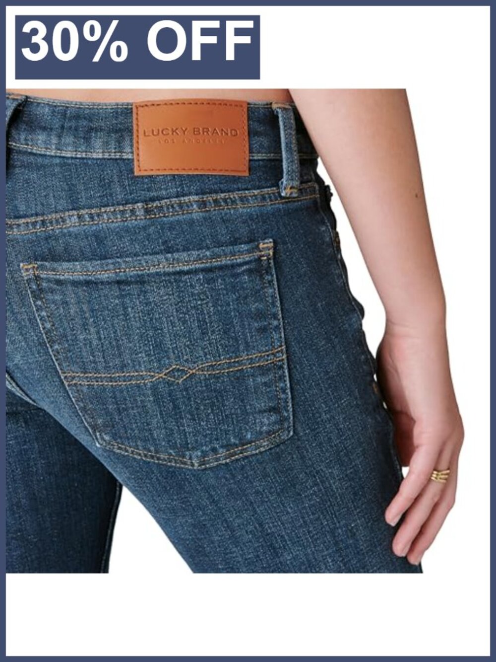 Mid Rise Easy Rider Bootcut Jean Button Closure Casual - Picture 6 of 6